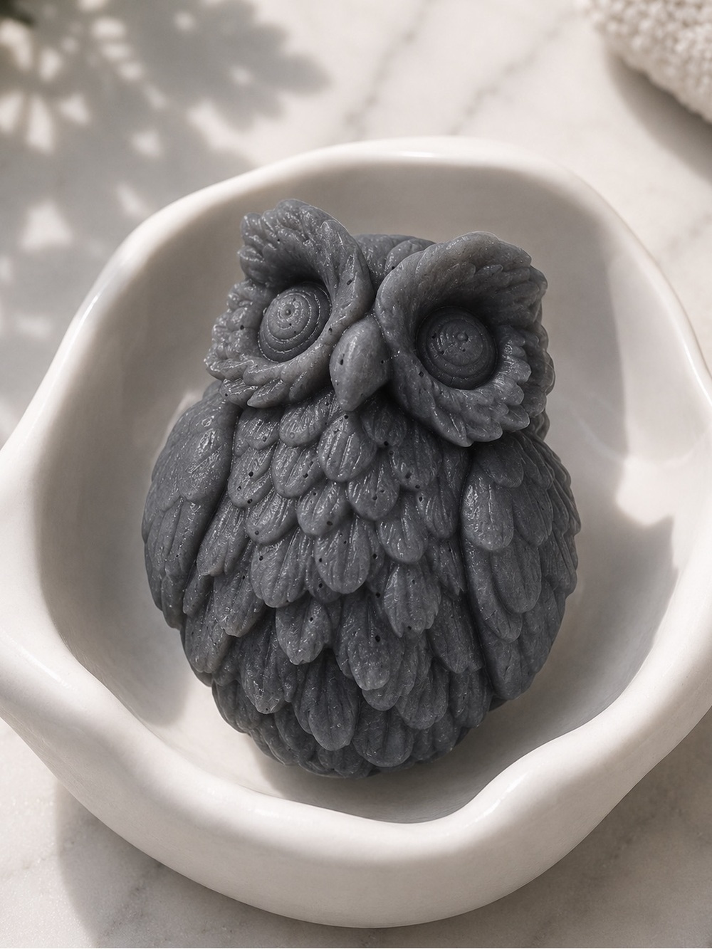 Lemon mango SOAP owl handmade 3x2in 4oz shea butter & coconut oil based
